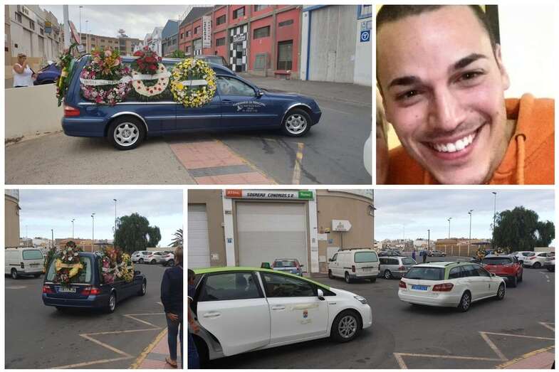 La comitiva fúnebre partió después del Tanatorio de Telde en dirección hacia el cementerio de San Gregorio (Foto TA)